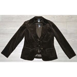 Vtg That's Me Junior Sportswear‎ Jacket & Vest 100% Combed Cotton Brown Womens 9